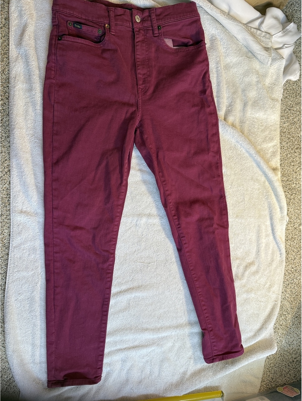 Polo Ralph Lauren Burgundy Slim Fit Jeans